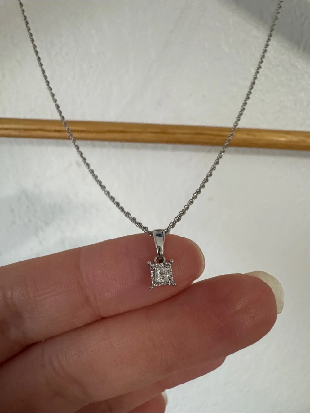 Sterling Silver Diamond Necklace